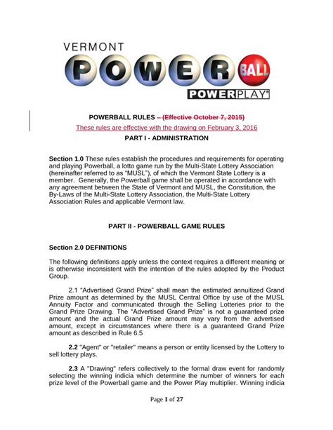 new powerball rules|Powerball Rules & Regulations.